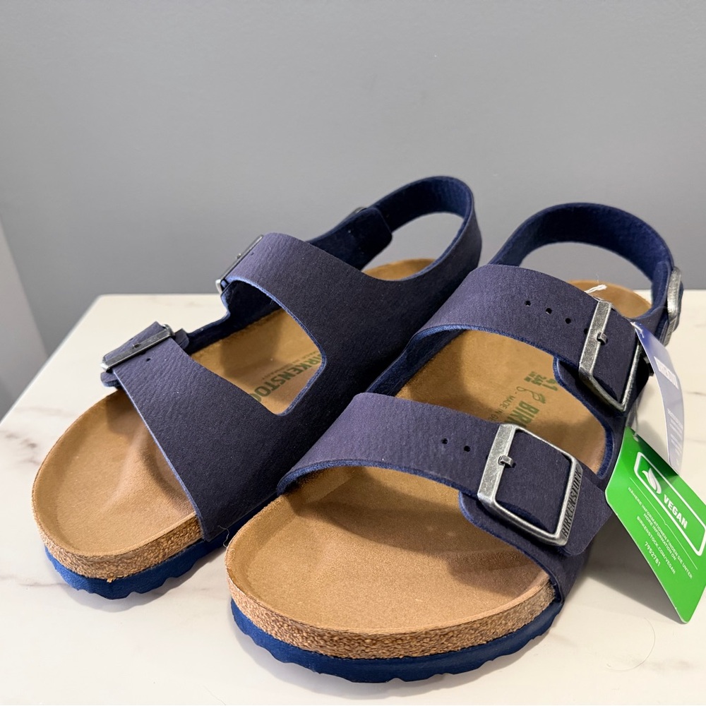 Birkenstock 41 vegan Sandals faux leather. - Deep Blue - Picture 6 of 7